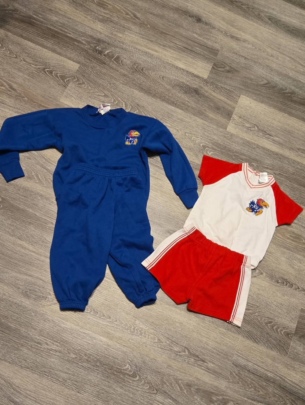 Lot Of 2 KU Jayhawk Vintage Baby Clothes 6M & 2T
